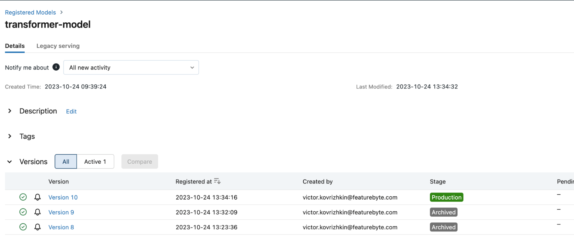 MLFlow models