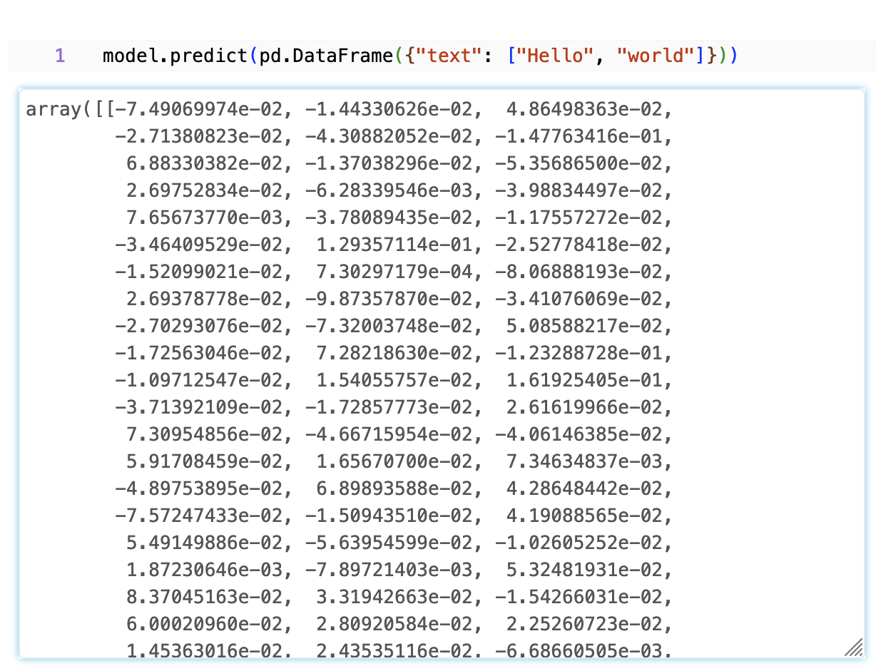 MLFlow predict check