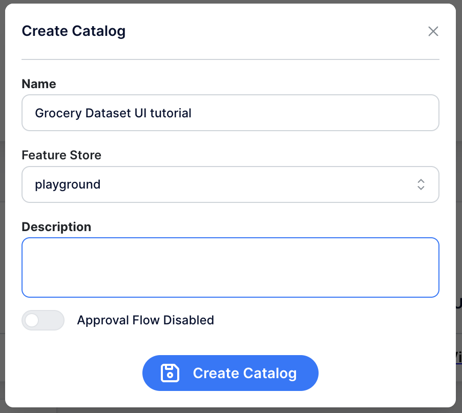 Create Catalog