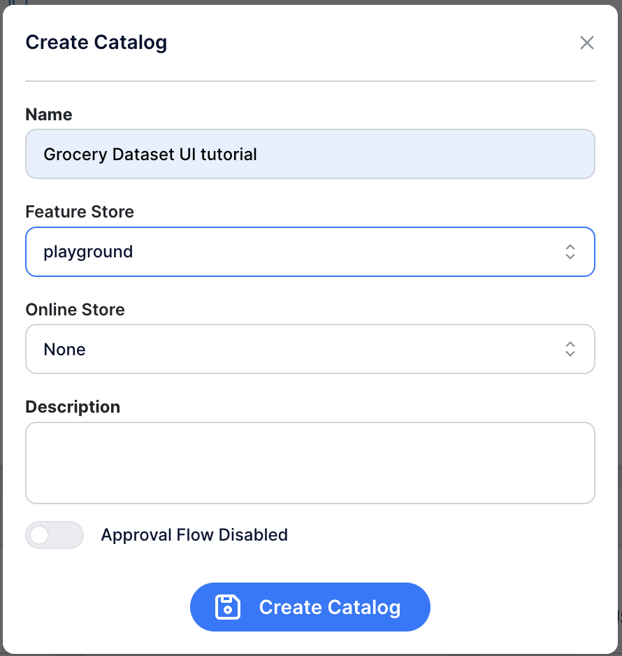 Create Catalog