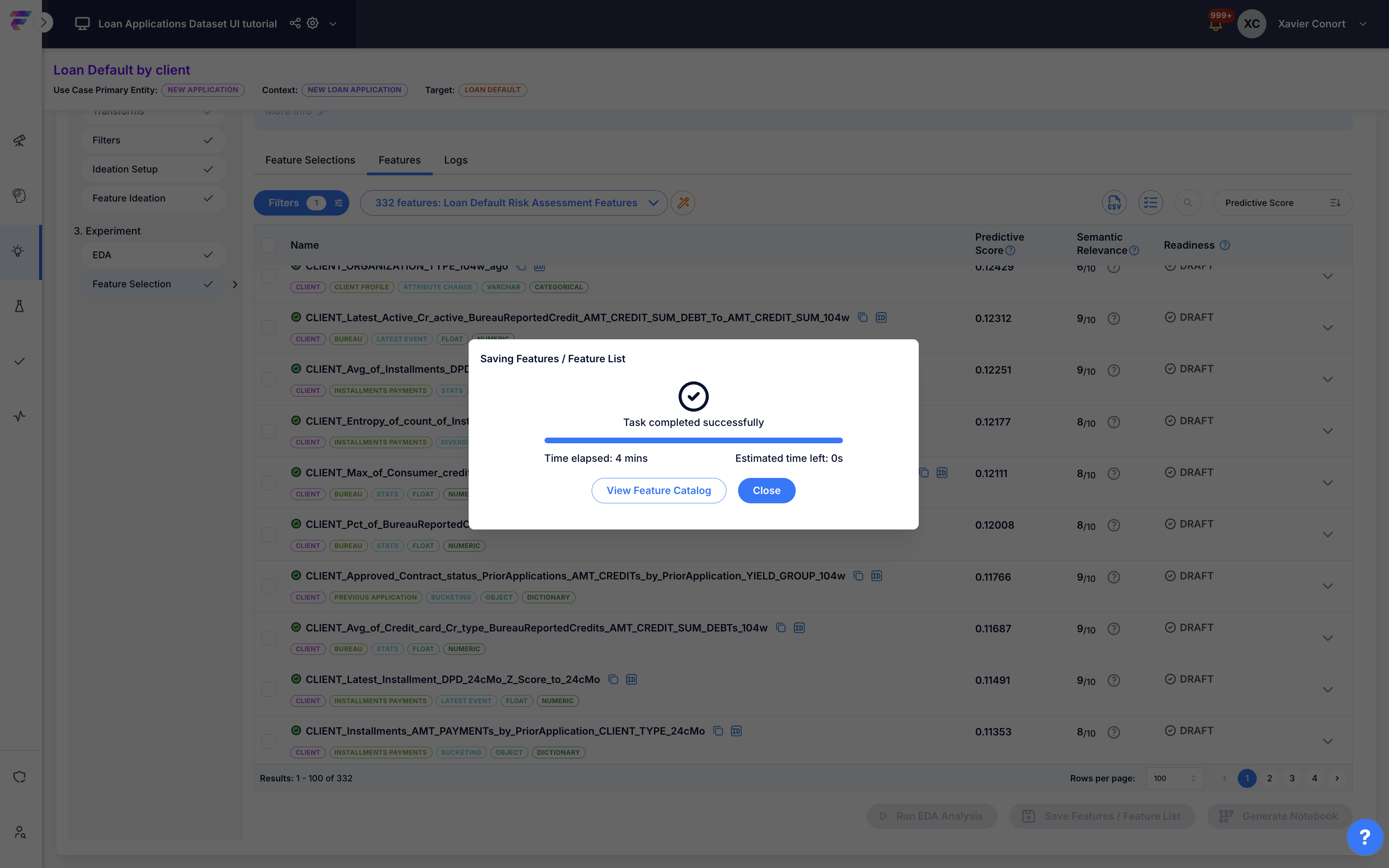 Saved Features