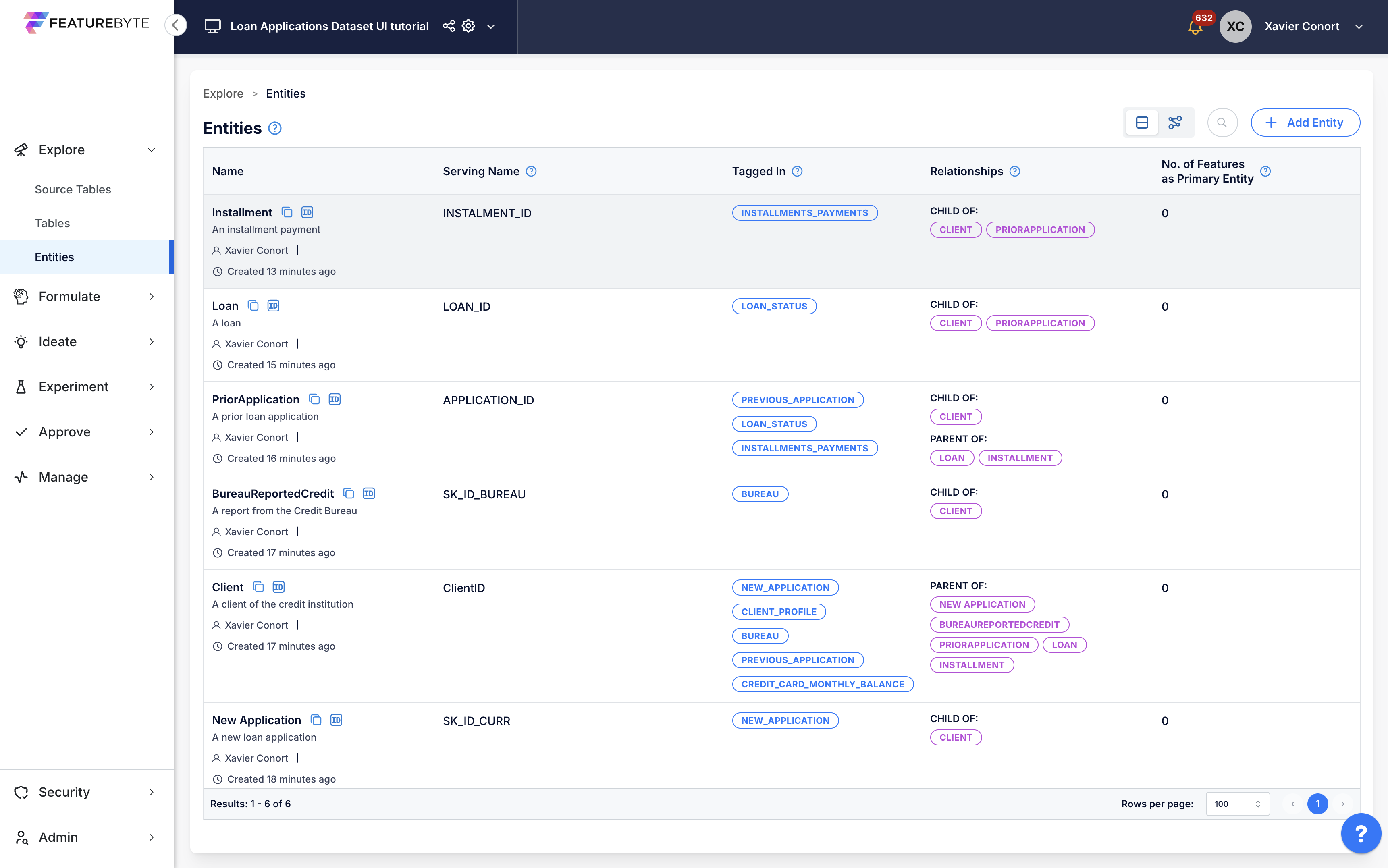 Register Entities