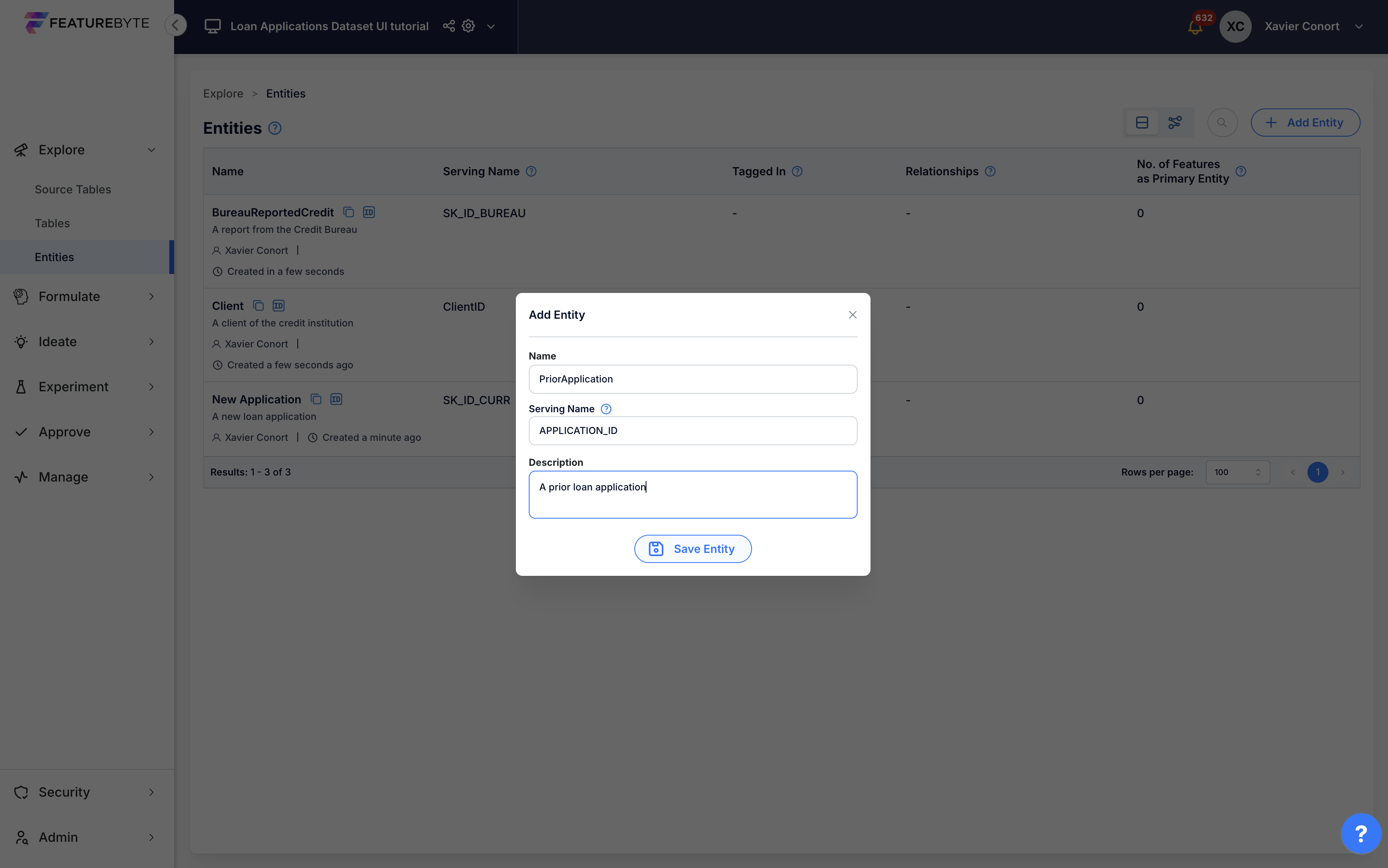 Register Entities
