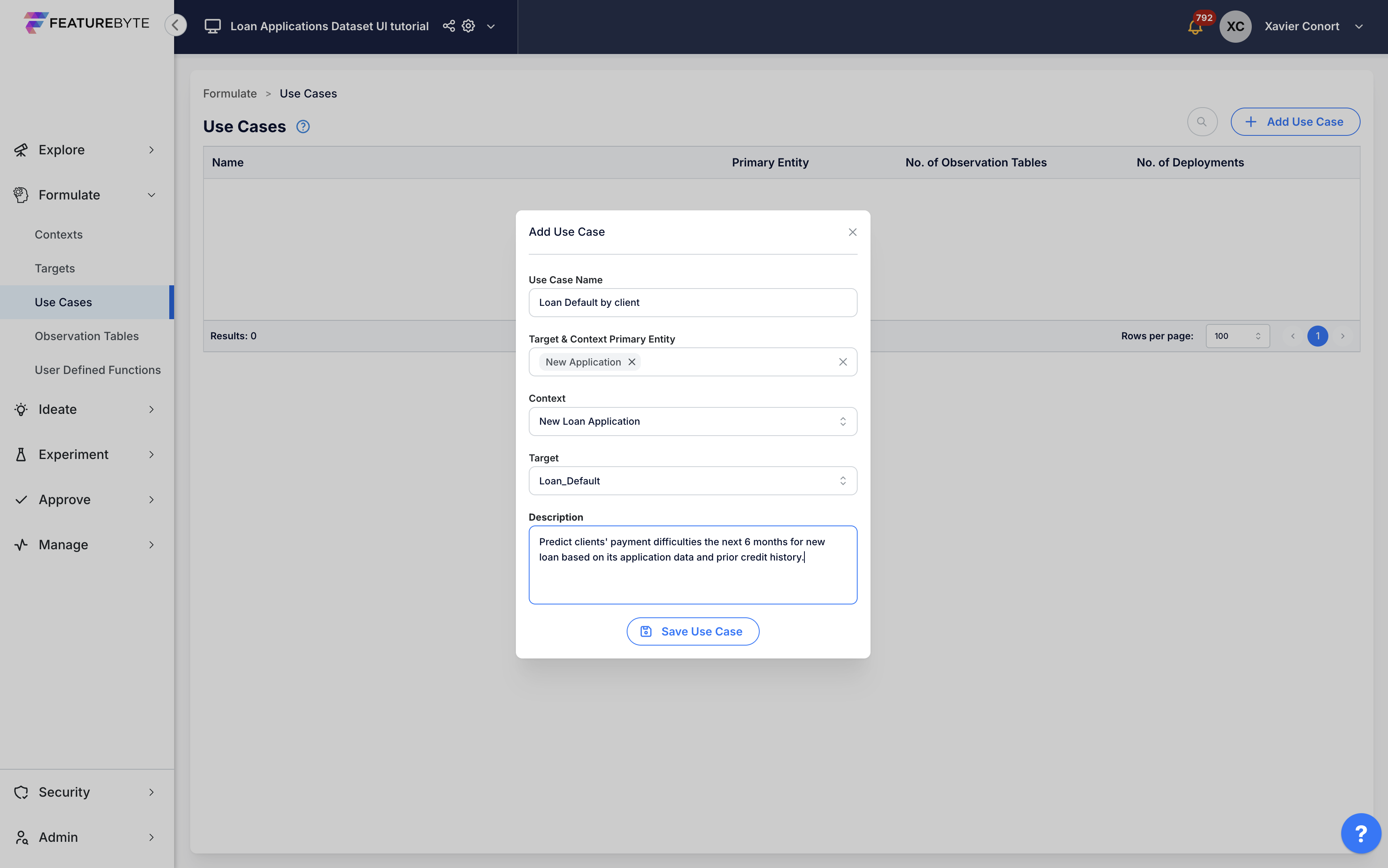 Create Use Case