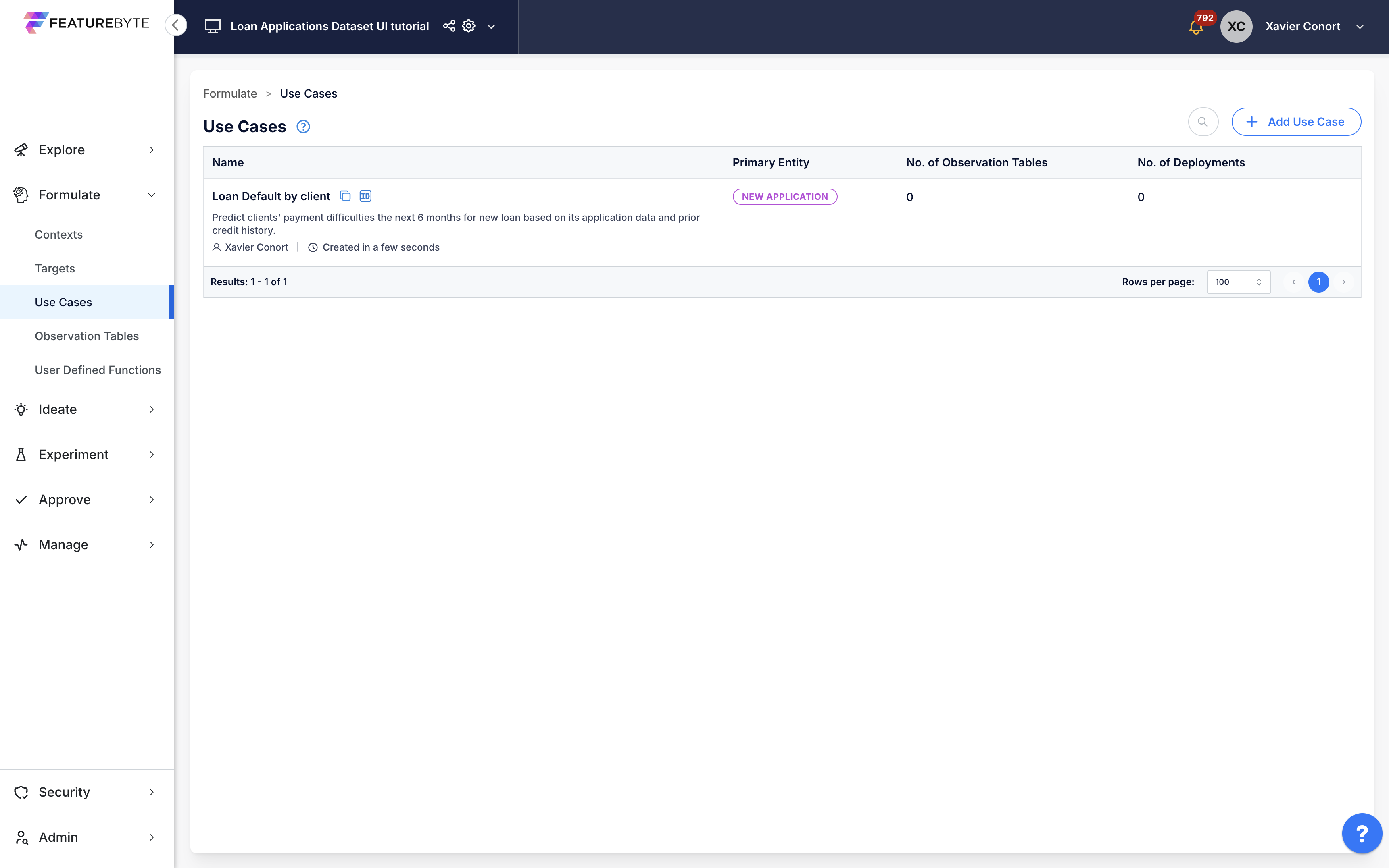 Use Case Catalog
