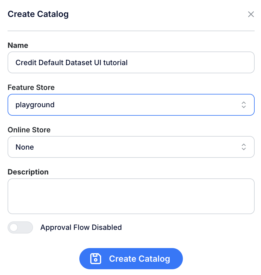 Create Catalog