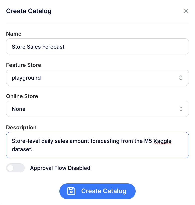 Create Catalog