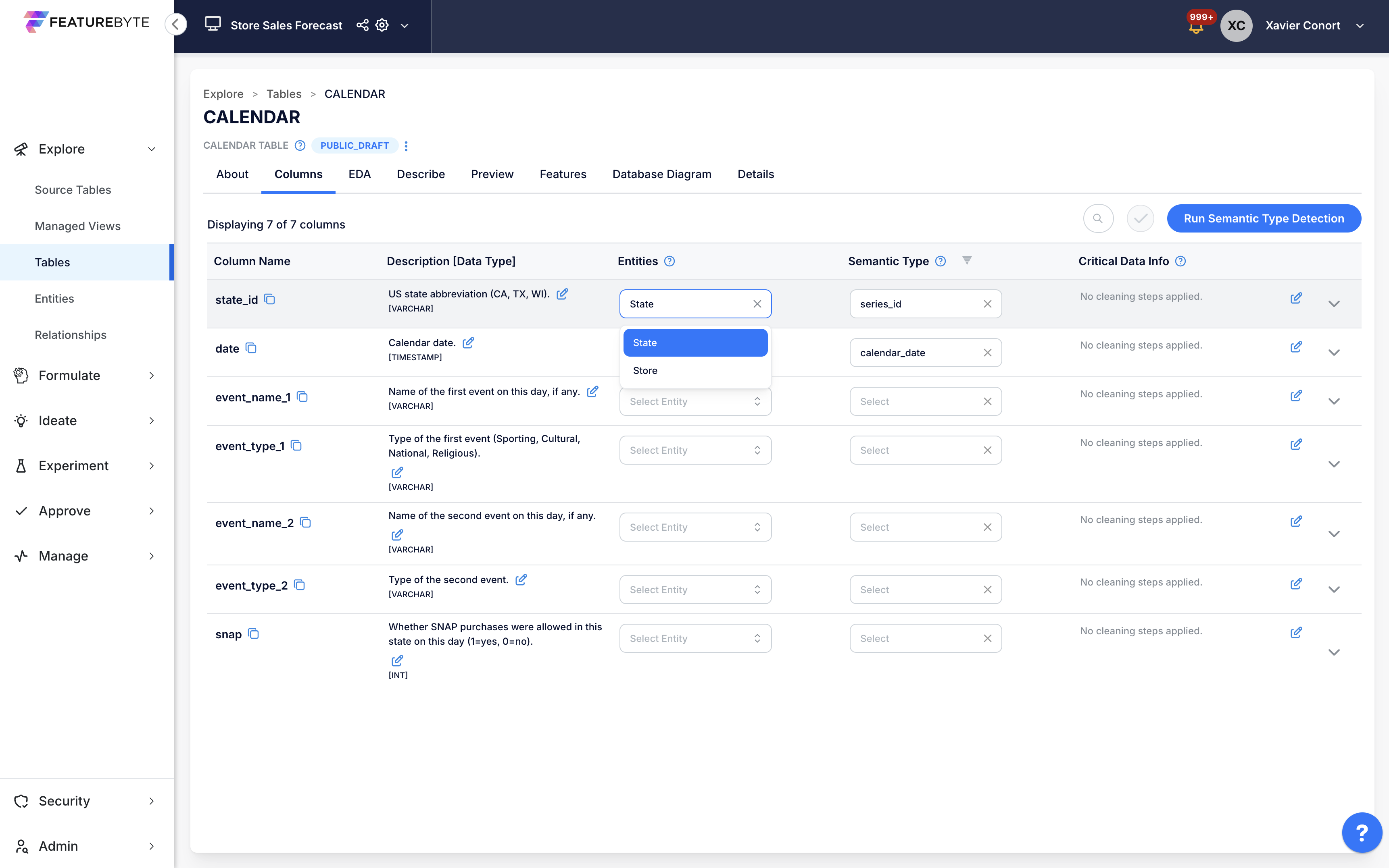 Tag Entities in CALENDAR