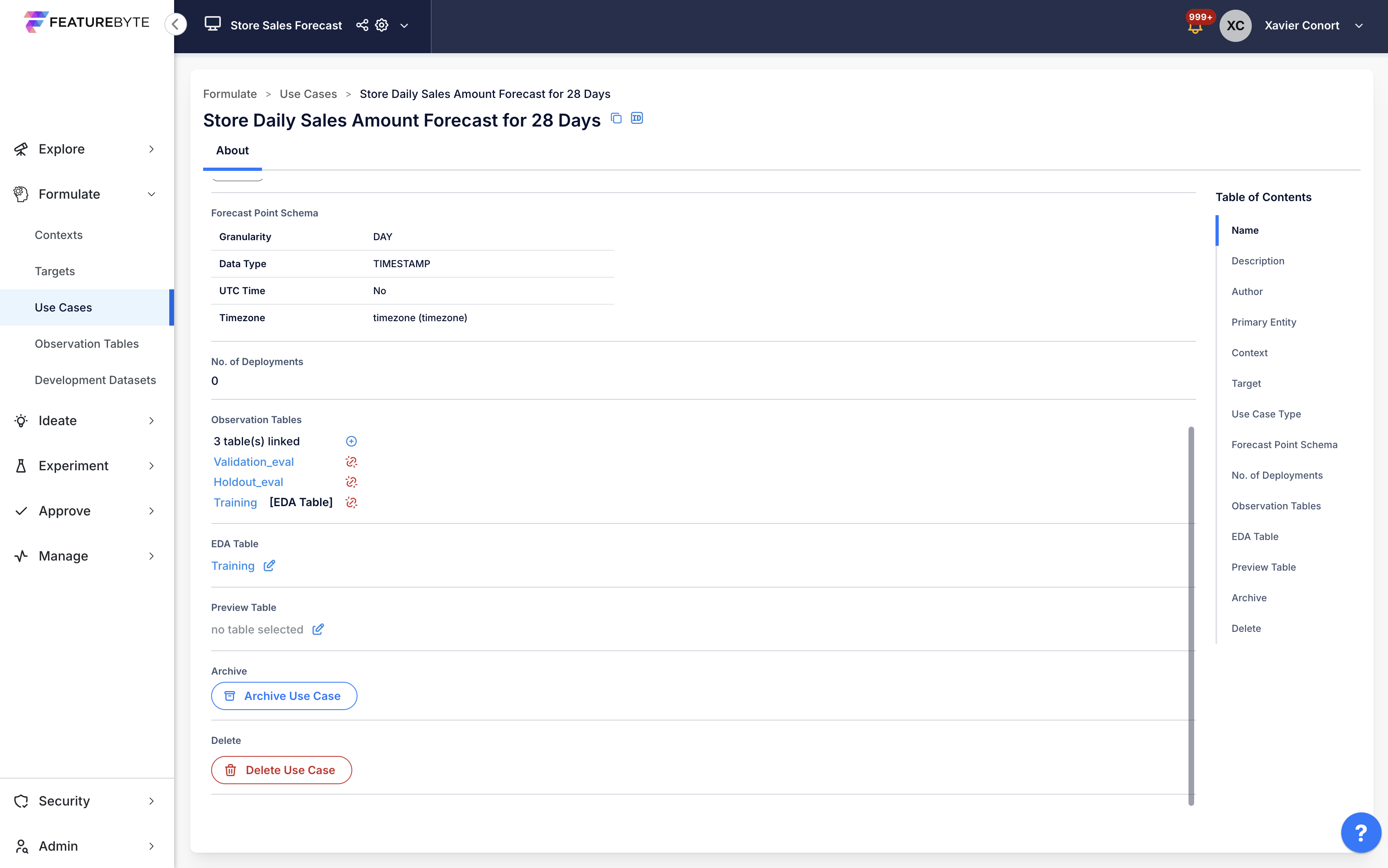 Set Default EDA Table